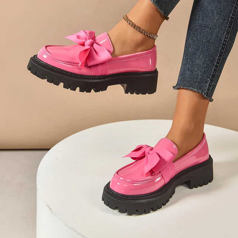 Platform Bow Accent Statement Shoes for women | Mirelina