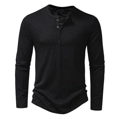 Slim soft cotton classic henley top for men | Dixon -16