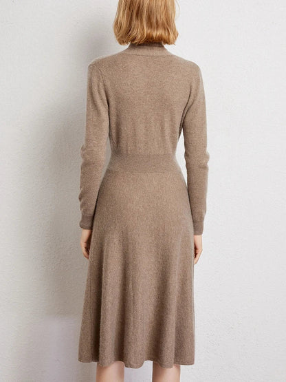 Ultrasoft wrap midi dress with long sleeves for women | Matilda Étoile