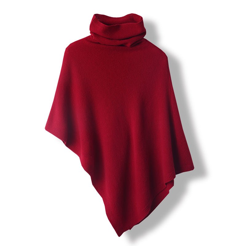 Lightweight seamless drape poncho with minimalist hem for women | Elowara