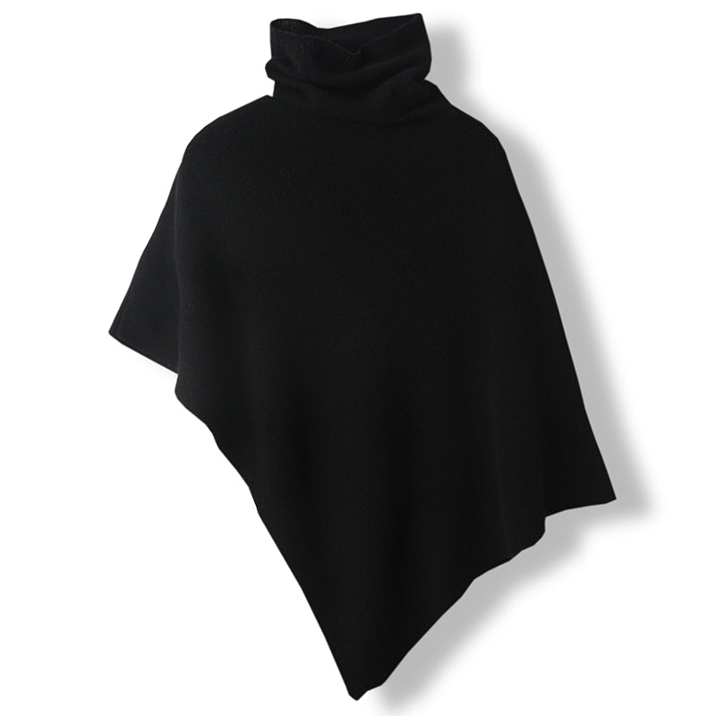 Lightweight seamless drape poncho with minimalist hem for women | Elowara