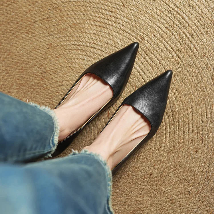 Pointed Toe Kitten Heel Pumps for women | Vivienne