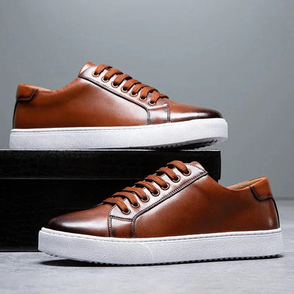 Polished lace-up classic sneakers for men | Emiliano Vero