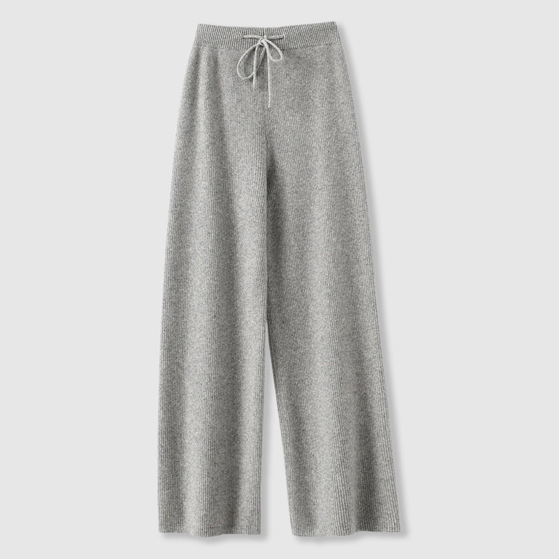 Cashmere wide leg pants for women -6