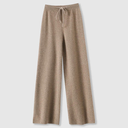 Cashmere wide leg pants for women -2