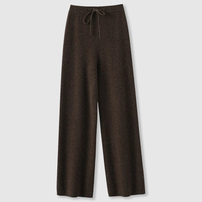 Cashmere wide leg pants for women -3
