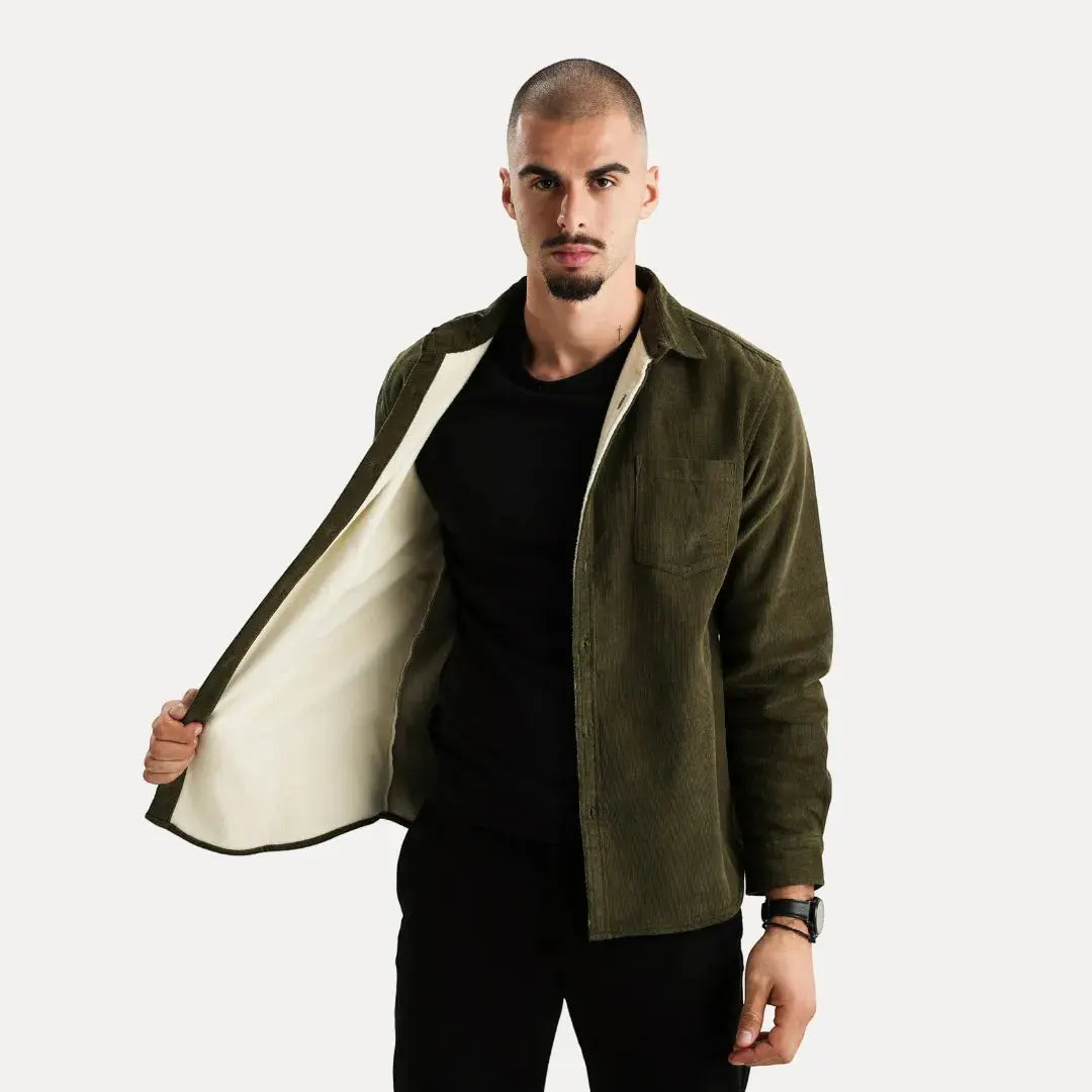 Classic corduroy long-sleeve shirt for men | Stéphane Parker -17