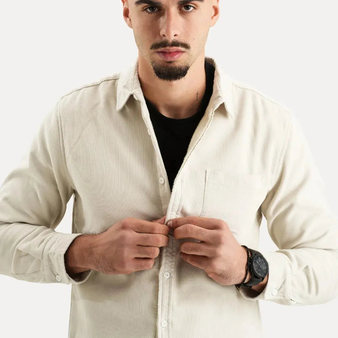 Classic corduroy long-sleeve shirt for men | Stéphane Parker -13