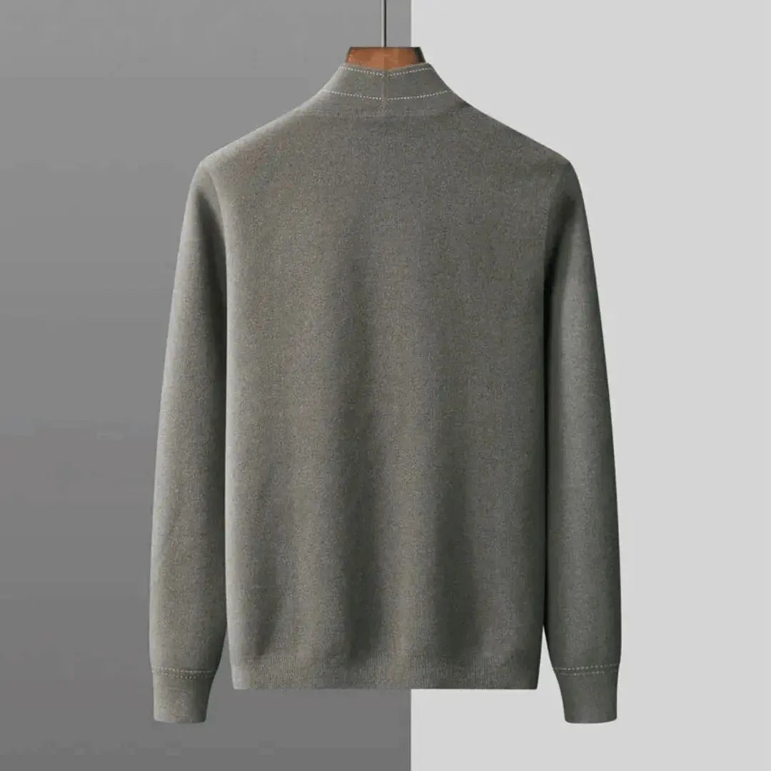 Classic jacquard virgin-wool cardigan for men | Stéphane Parker -2