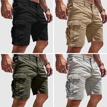 Relaxed explorer's cargo shorts for men -5