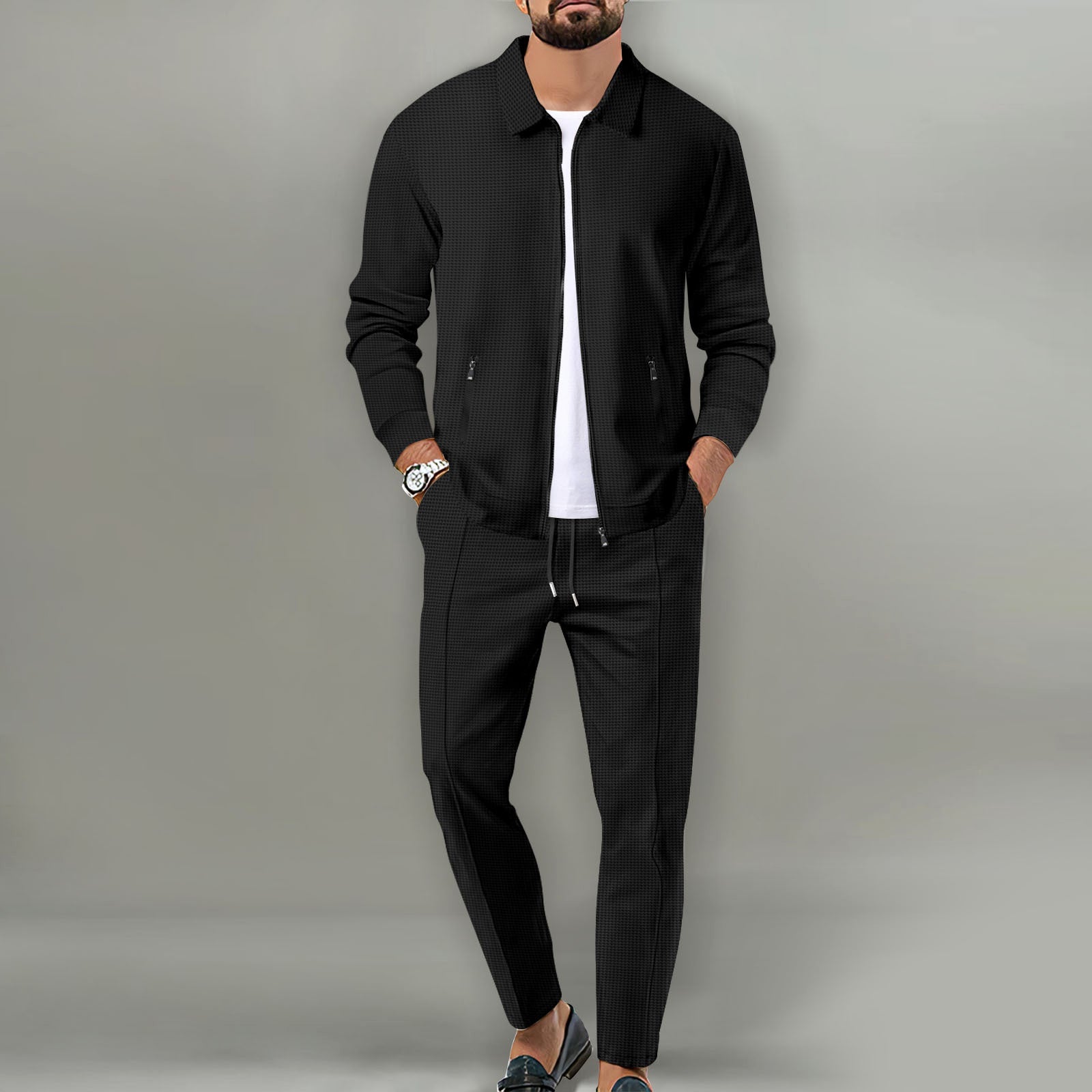 Breathable tracksuit set for men -3