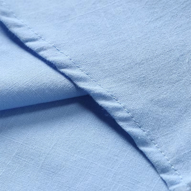Classic everyday linen polo shirt for men | Theodore Willow -7