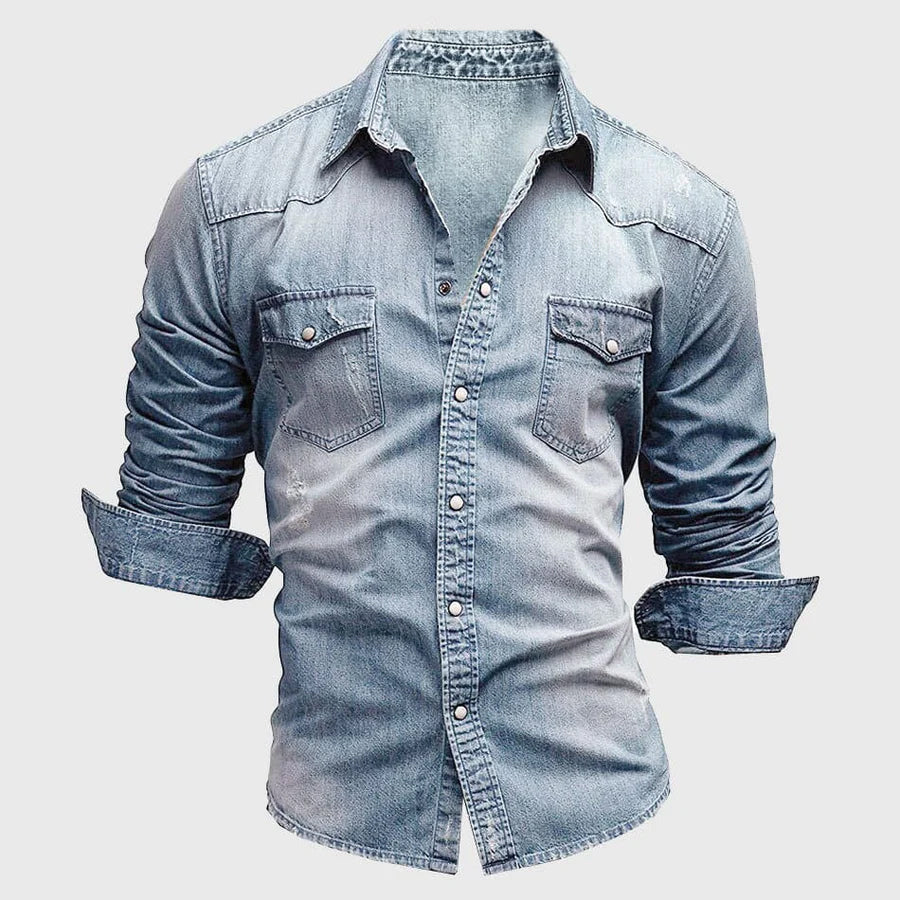 Casual everyday denim shirt for men | Theodore Willow -1