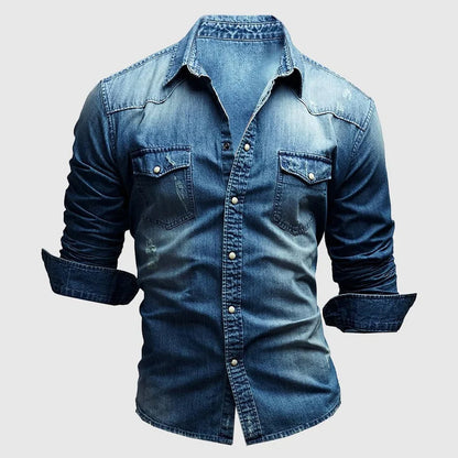 Casual everyday denim shirt for men | Theodore Willow -2