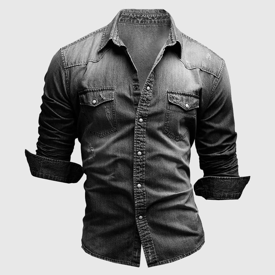 Casual everyday denim shirt for men | Theodore Willow -3