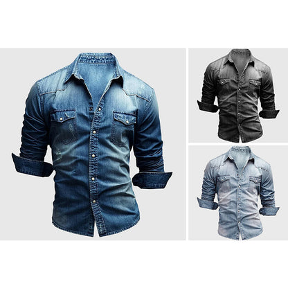 Casual everyday denim shirt for men | Theodore Willow -4