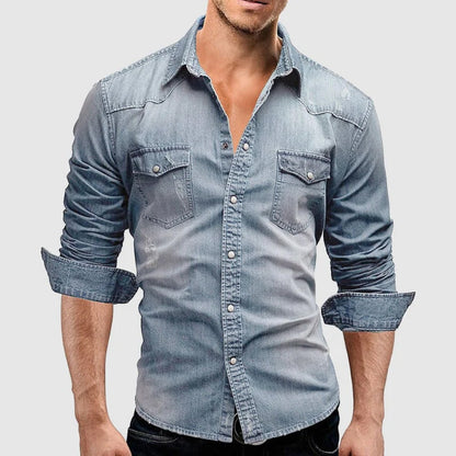 Casual everyday denim shirt for men | Theodore Willow -7
