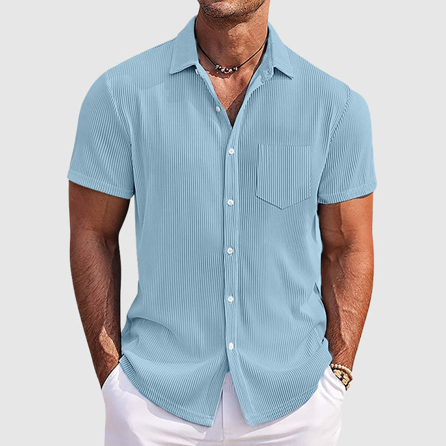 Casual relaxed striped summer shirt for men | Theodore Willow -1