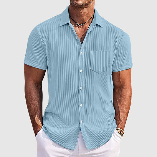 Casual relaxed striped summer shirt for men | Theodore Willow -1