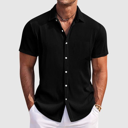 Casual relaxed striped summer shirt for men | Theodore Willow -5