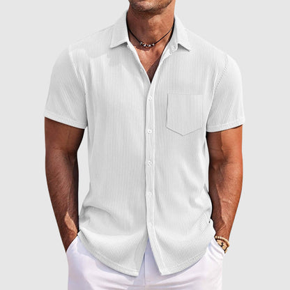 Casual relaxed striped summer shirt for men | Theodore Willow -3
