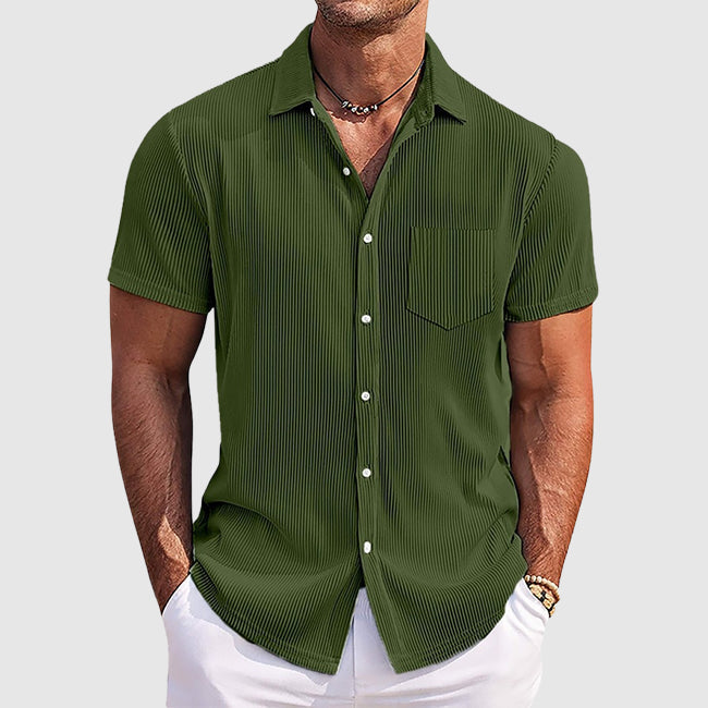Casual relaxed striped summer shirt for men | Theodore Willow -2