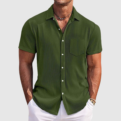 Casual relaxed striped summer shirt for men | Theodore Willow -2