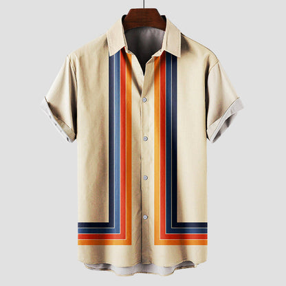 Relaxed retro short-sleeve shirt for men | Theodore Willow -1