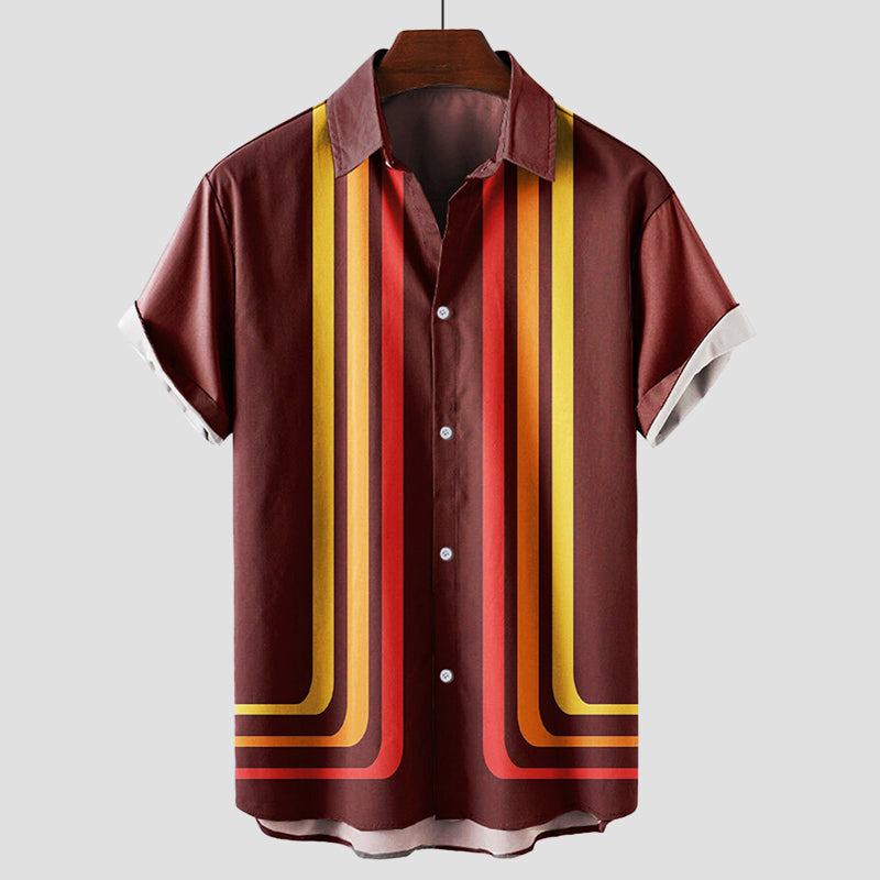 Relaxed retro short-sleeve shirt for men | Theodore Willow -3