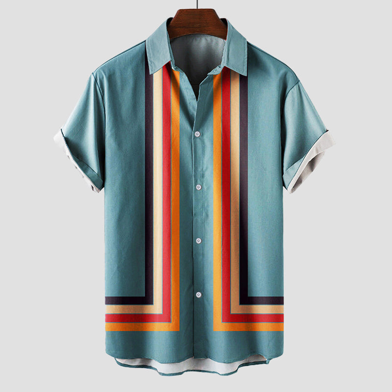 Relaxed retro short-sleeve shirt for men | Theodore Willow -4