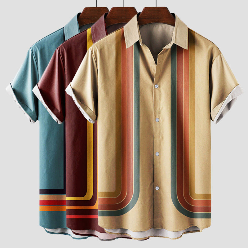 Relaxed retro short-sleeve shirt for men | Theodore Willow -6