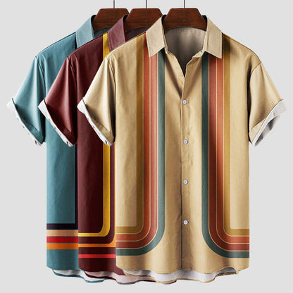 Relaxed retro short-sleeve shirt for men | Theodore Willow -6