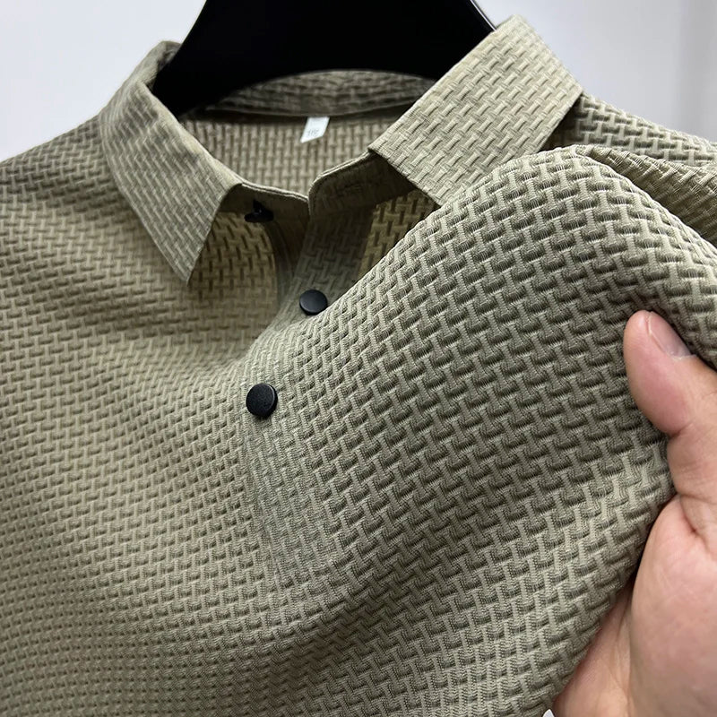 Classic slim-fit polo shirt for men | Theodore Willow -3