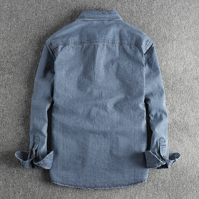 Vintage denim shirt for men -3