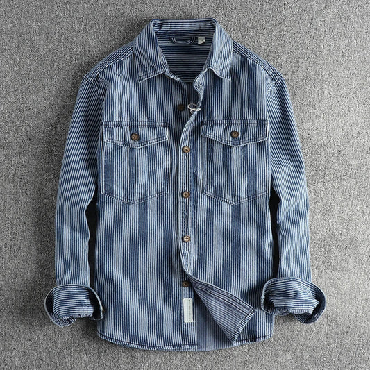 Vintage denim shirt for men -1