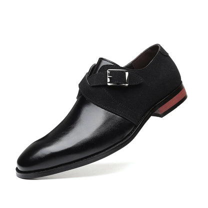 Dual tone buckle loafer with polished refined finish for men | Barclay