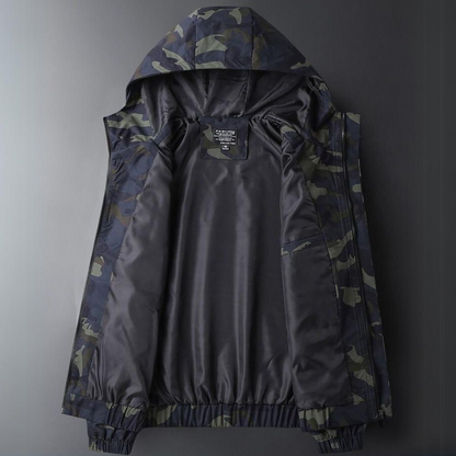 Lightweight water-resistant hooded camo jacket for men | Ranger -3