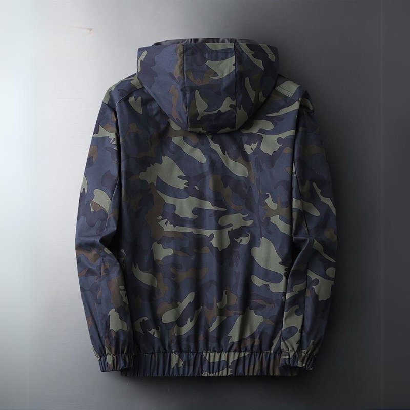 Lightweight water-resistant hooded camo jacket for men | Ranger -2