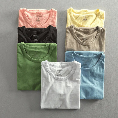 Relaxed cotton vintage t-shirt for men | Lorenzo -7