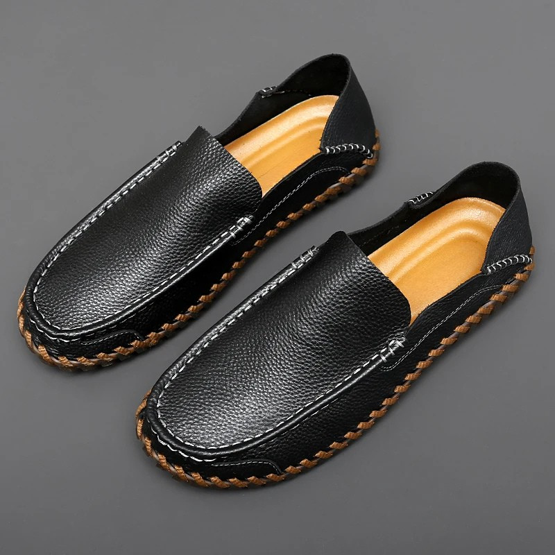 Handmade breathable leather slip-on loafers for men | Bennett -10