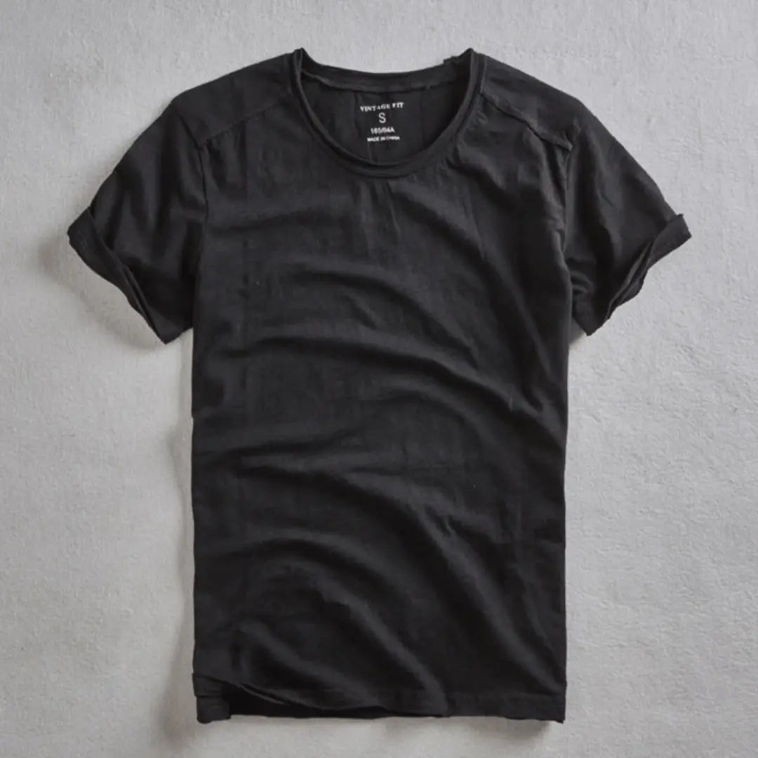 Relaxed cotton vintage t-shirt for men | Lorenzo -3