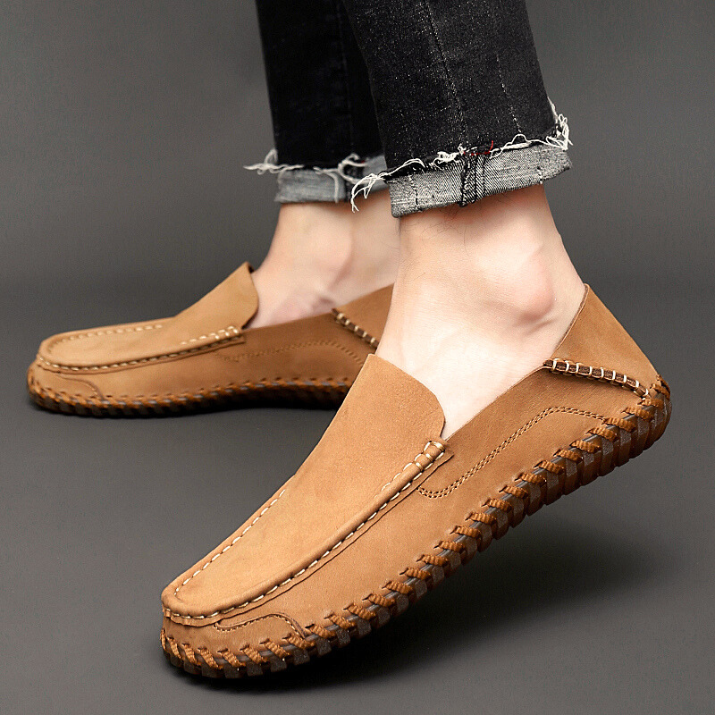 Handmade breathable leather slip-on loafers for men | Bennett -7