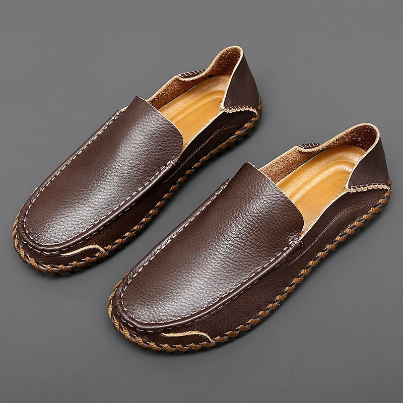 Handmade breathable leather slip-on loafers for men | Bennett -8