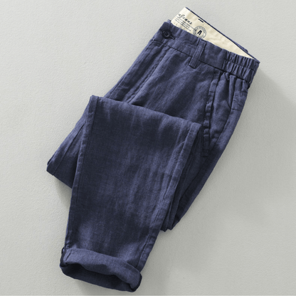 Lightweight tapered warm weather pants with soft waistband for men | Arvello