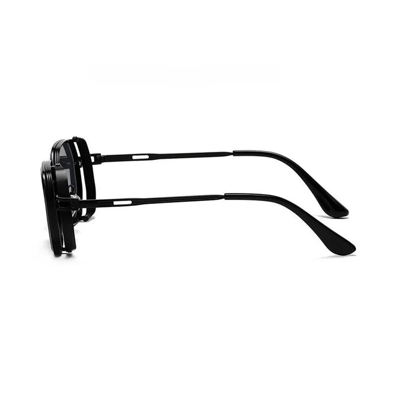 Vintage style polarised aluminium frame sunglasses for men | Steampunk -8