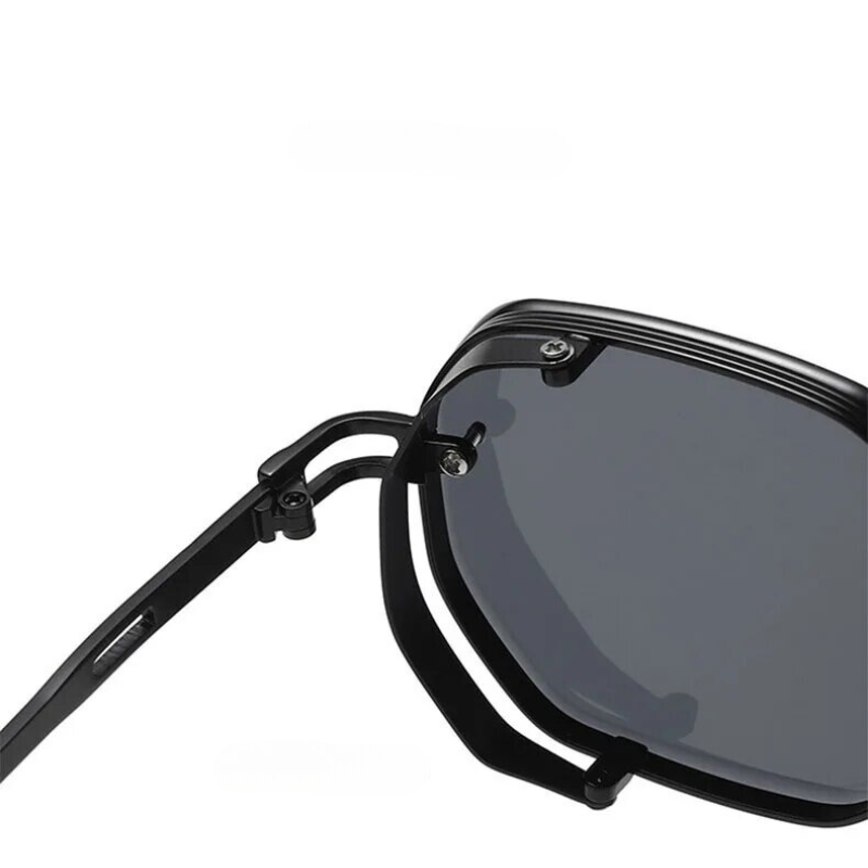 Vintage style polarised aluminium frame sunglasses for men | Steampunk -6
