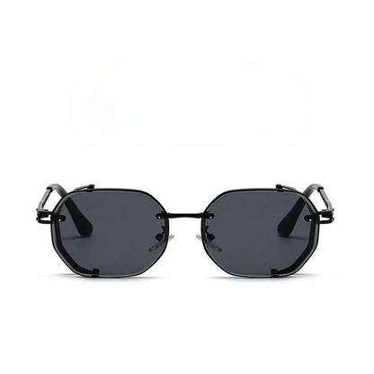 Vintage style polarised aluminium frame sunglasses for men | Steampunk -9