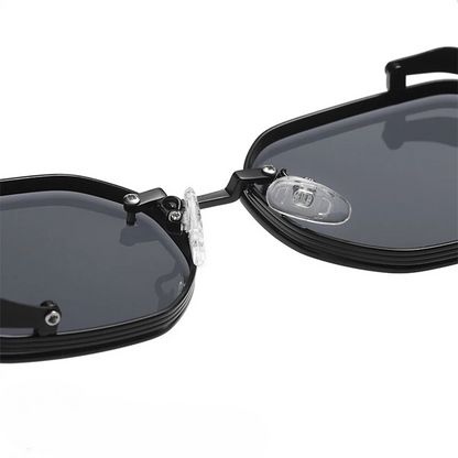 Vintage style polarised aluminium frame sunglasses for men | Steampunk -7