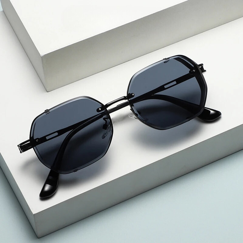 Vintage style polarised aluminium frame sunglasses for men | Steampunk -5