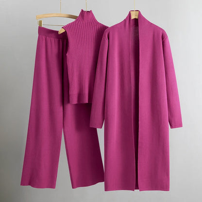 Elegant classic three-piece loungewear set for women | Valentina Rossi -4